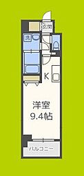 コンフォリア京町堀 ワンルームの間取図画像