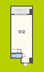 メロディーハイム中津3番館 ワンルームの間取図画像