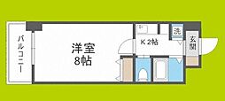 パーク・ヴュー北梅田 1Kの間取図画像