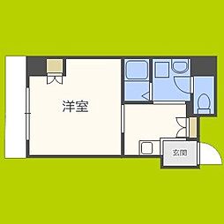 エルナンバウエスト 1Kの間取図画像