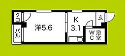 FDS内代 1Kの間取図画像