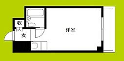 パレ・ダイト谷町 ワンルームの間取図画像