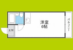 コスモメイト野田 ワンルームの間取図画像