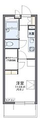 レオパレスイルニード3 1Kの間取図画像
