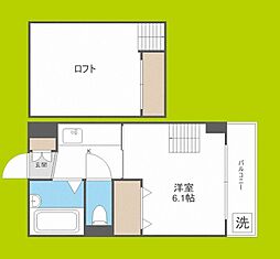 ハウス・パーク長居 1Kの間取図画像