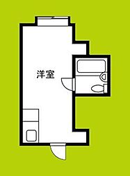サラオリエンテ中野 ワンルームの間取図画像