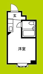 サラオリエンテ中野 ワンルームの間取図画像