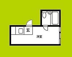 リベラルオリエンテ中野 ワンルームの間取図画像