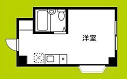 グランドハイツ野田 ワンルームの間取図画像