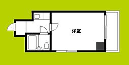 心斎橋レジデンス 1Kの間取図画像