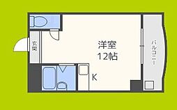 アンヘルム杭全 ワンルームの間取図画像