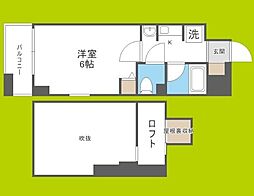 エステムコート大阪城前OBPリバーフロント 1Kの間取図画像