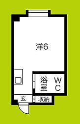 サンシャイン我孫子 ワンルームの間取図画像
