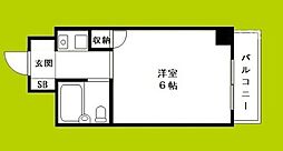 ドレクセル上新庄 ワンルームの間取図画像
