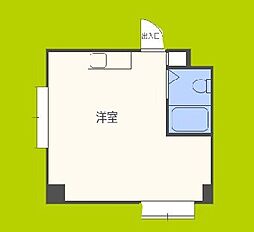 ジオナ本田 ワンルームの間取図画像