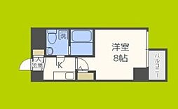 TheParkcross阿波座 1Kの間取図画像