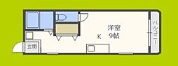 ハイアットレジデンス ワンルームの間取図画像