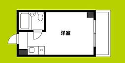 ウエストハイツ中本 ワンルームの間取図画像