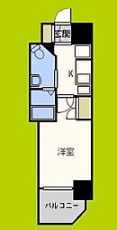 アメニティ心斎橋イースト 1Kの間取図画像