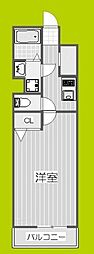 グランパシフィック阪南町 1Kの間取図画像