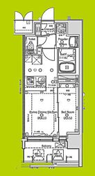MAXIV尼崎 1LDKの間取図画像
