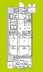 MAXIV尼崎 1LDKの間取図画像