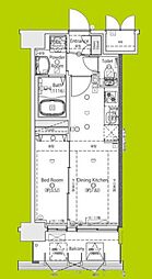 MAXIV尼崎 1DKの間取図画像