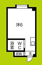 サンシャイン我孫子 ワンルームの間取図画像
