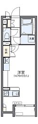 レオネクスト稲田 ワンルームの間取図画像