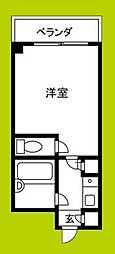 イヅミパート10 1Kの間取図画像