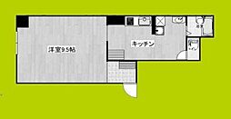 グランディール京橋 1Kの間取図画像