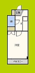 豊富プレジデント柴島 1Kの間取図画像