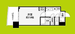 セレニテ難波西アリエ 1Kの間取図画像