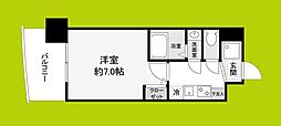 セレニテ難波西アリエ 1Kの間取図画像