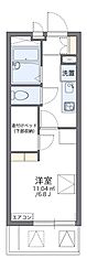 レオパレスフジ2 1Kの間取図画像