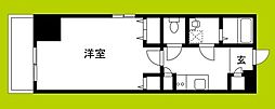 クレール谷町 1Kの間取図画像