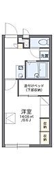 レオパレス真6 1Kの間取図画像