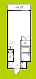 シエテ矢田 ワンルームの間取図画像