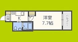 SERENiTE本町グランデ 1Kの間取図画像