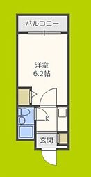 ホーユウコンフォルト都島 1Kの間取図画像