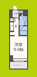 アーデンタワー南堀江 ワンルームの間取図画像