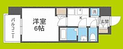 アドバンス大阪グロウス2 1Kの間取図画像