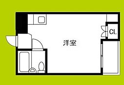 アウトバーンGK ワンルームの間取図画像