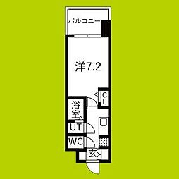D.Clarest長田駅前 1Kの間取図画像