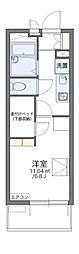 レオパレスうめ 1Kの間取図画像