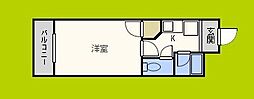 メゾンベルクール 1Kの間取図画像