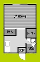 吉田マンション 1Kの間取図画像