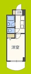 ノルデンハイムリバーサイド天神橋 1Kの間取図画像