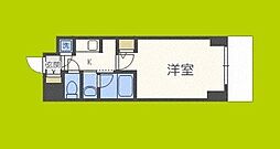 QCフラット北堀江 1Kの間取図画像