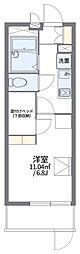 レオパレスEASTFIELD2 1Kの間取図画像